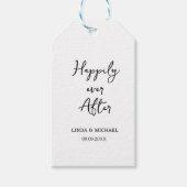 Hochzeit, Brautbräutigam, fröhlich, Geschenkanhänger (Vorderseite)