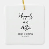 Hochzeit, Brautbräutigam, fröhlich, Keramikornament (Vorderseite)