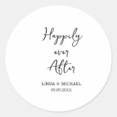 Hochzeit, Brautbräutigam, fröhlich, Runder Aufkleber (Vorderseite)