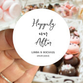 Hochzeit, Brautbräutigam, fröhlich, Runder Aufkleber