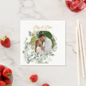 Hochzeit, Brautparty Custom Foto Napkins Serviette (Beispiel)