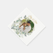 Hochzeit, Brautparty Custom Foto Napkins Serviette (Ecke)