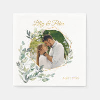 Hochzeit, Brautparty Custom Foto Napkins