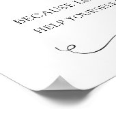 Hochzeit/Brautparty-Dessert-Zeichen Poster (Ecke)