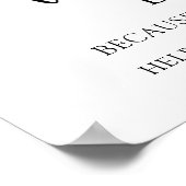 Hochzeit/Brautparty-Dessert-Zeichen Poster (Ecke)