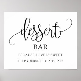 Hochzeit/Brautparty-Dessert-Zeichen Poster
