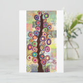 Hochzeit, Brautparty-Einladungs-Baum des Lebens Einladung (Stehend Vorderseite)