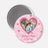 Hochzeit Brautparty Gefällige Foto Herz Magnet (Vorderseite/Rückseite)