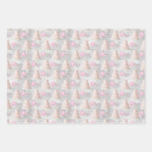 Hochzeit, Brautparty - Set von 3 Blättern Geschenkpapier Set (Vorderseite 3)