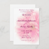 Hochzeit Bridal Floral Blume Chic Card Einladung (Vorne/Hinten)