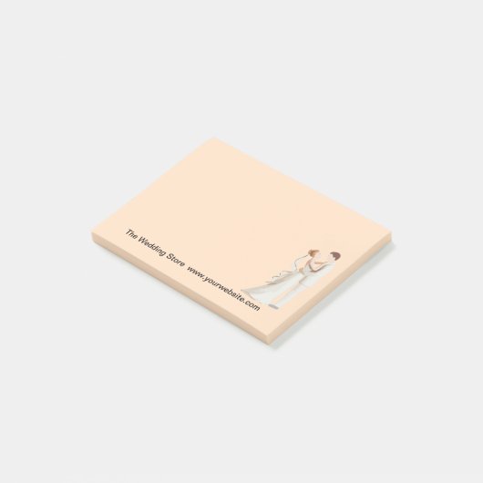 Hochzeit-Bridal-Thema Post-it Klebezettel (angewinkelt)