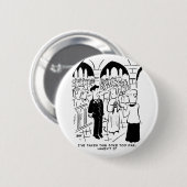 Hochzeit - Bridegroom Prachtvoller Cartoon Button (Vorne & Hinten)