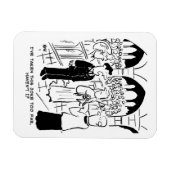 Hochzeit - Bridegroom Prachtvoller Cartoon Magnet (Horizontal)