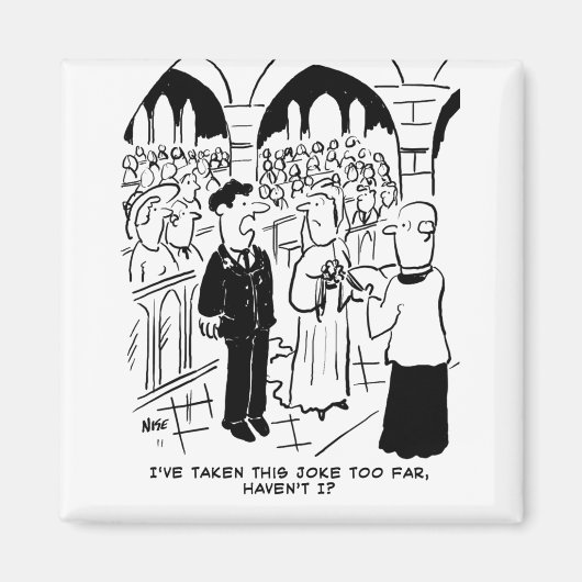 Hochzeit - Bridegroom Prachtvoller Cartoon Magnet (Vorne)