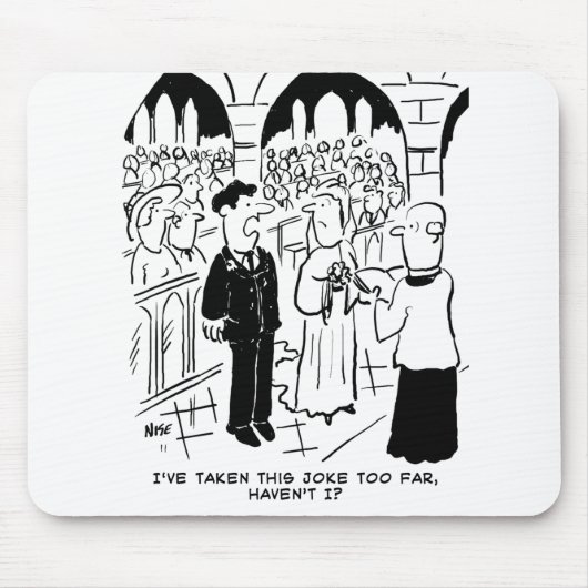 Hochzeit - Bridegroom Prachtvoller Cartoon Mousepad (Vorne)