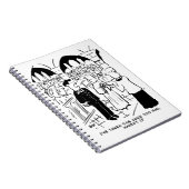 Hochzeit - Bridegroom Prachtvoller Cartoon Notizblock (Rechte Seite)