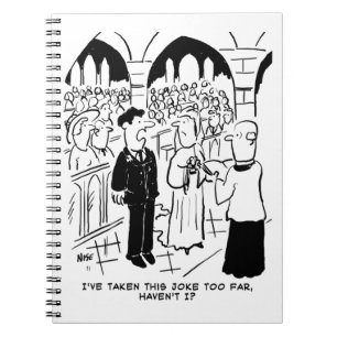 Hochzeit - Bridegroom Prachtvoller Cartoon Notizblock
