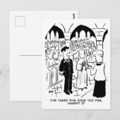 Hochzeit - Bridegroom Prachtvoller Cartoon Postkarte (Vorne/Hinten)
