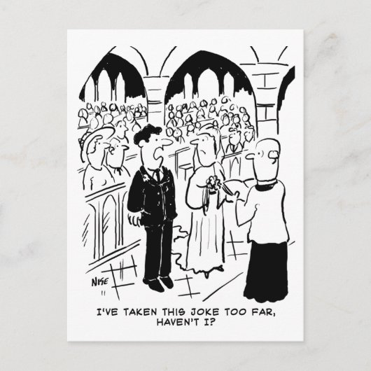 Hochzeit - Bridegroom Prachtvoller Cartoon Postkarte (Vorderseite)