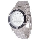 Hochzeit (Bridename, Monogramm und Jahr personalis Armbanduhr (Schrägansicht)