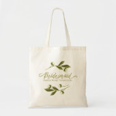 Hochzeit Bridesmaid Floral Personalisiert Vintag Tragetasche (Vorne)