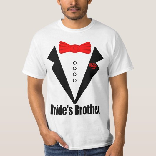 Hochzeit, Bruder der Braut T-Shirt (Vorderseite)