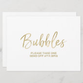 Hochzeit "Bubbles" Absenden von Zeichen | Stilvoll Einladung (Vorne/Hinten)