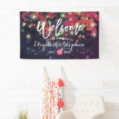 Hochzeit Burgundy Lila String-Skript Banner (Insitu)