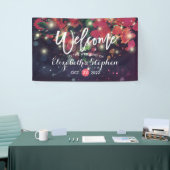 Hochzeit Burgundy Lila String-Skript Banner (Messeveranstaltung)