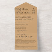 Hochzeit Burly Wood All in one laden Save the Date All In One Einladung (Innen)