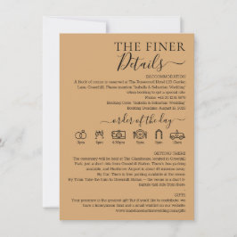 Hochzeit Burly Wood Sand Feinere Details Einladung