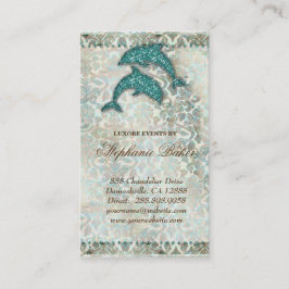 Hochzeit Business Card Beach Dolphin Vintag Visitenkarte