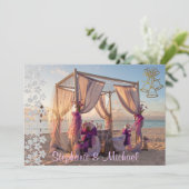 Hochzeit Cabana am Strand Einladung zur Hochzeit (Stehend Vorderseite)