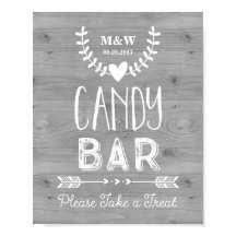 Hochzeit Candy Bar Sign Wood Hearrows Arrows