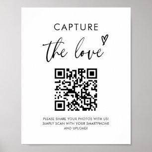 Hochzeit Capture The Love Foto Teilen QR-Code Schi Poster
