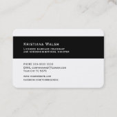 Hochzeit Celebrant schwarz mit rosa Blumen Visitenkarte (Vorderseite)