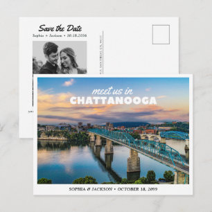 Hochzeit Chattanooga - Save-the-Date-Karte Postkarte