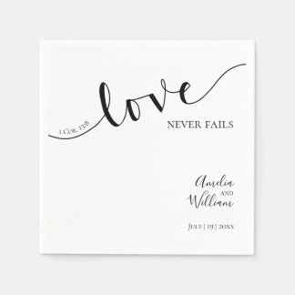 Hochzeit, Christlich, Einfach, Elegant, Typografie Serviette