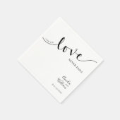 Hochzeit, Christlich, Einfach, Elegant, Typografie Serviette (Ecke)