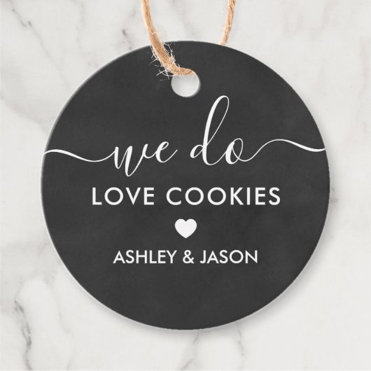 Hochzeit Cookie Gefallen, wir machen Liebe Cookies Geschenkanhänger (Vorderseite)