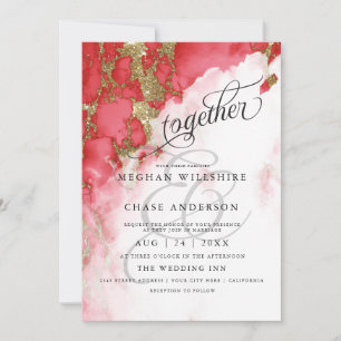 HOCHZEIT Coral Geode Watercolor BarefootBride™