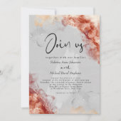 HOCHZEIT | Creamy Dreamy Sedona Clay Alcohol Ink Einladung (Vorderseite)