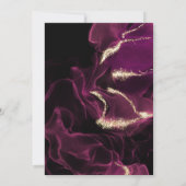 Hochzeit | Crimson Berry Alcohol Ink Einladung (Rückseite)