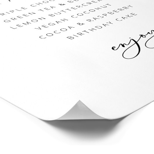 Hochzeit Cupcakes Poster Empfang Dekorzeichen (Ecke)