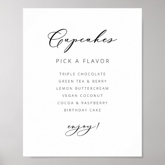 Hochzeit Cupcakes Poster Empfang Dekorzeichen (Vorne)