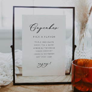 Hochzeit Cupcakes Poster Empfang Dekorzeichen