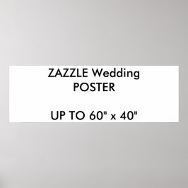 Hochzeit Custom 36" x 12" Poster MATTE Landschaft