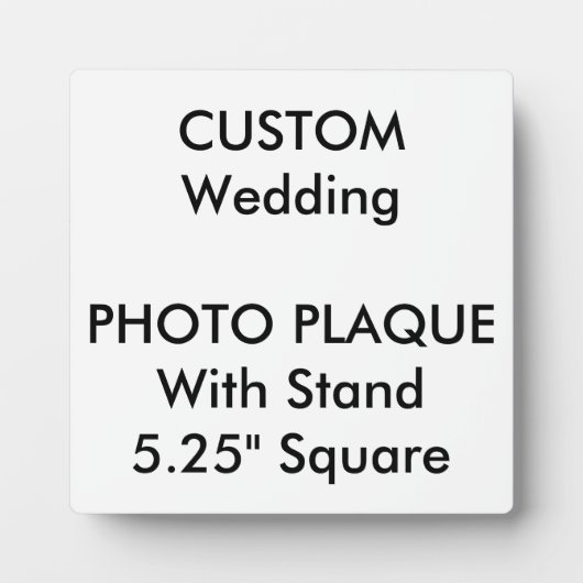 Hochzeit Custom Foto Plaque 5,25" Platz Fotoplatte (Vorderseite)