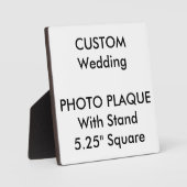 Hochzeit Custom Foto Plaque 5,25" Platz Fotoplatte (Vorderseite)