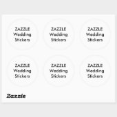 Hochzeit Custom Stickers 3" RUNDE GLOSSY (6 Stk.) (Blatt)